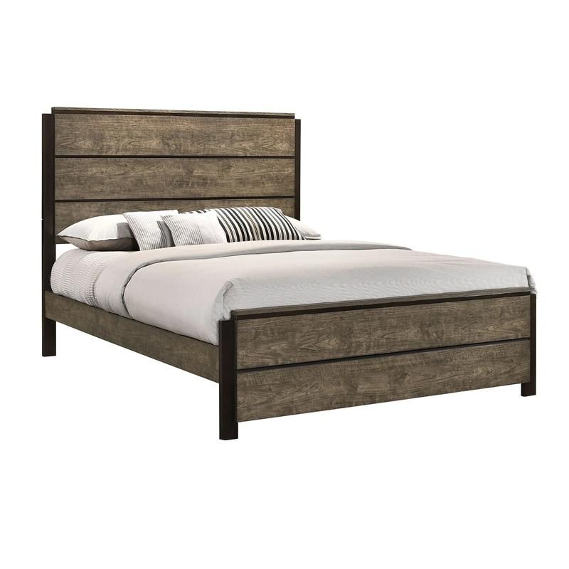 Nova Modern Styling Dark Brown Queen Bed Frame