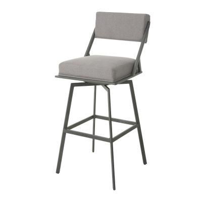 Fabric Seat Swiviel Barstool and Metal Rotary Club Barchair