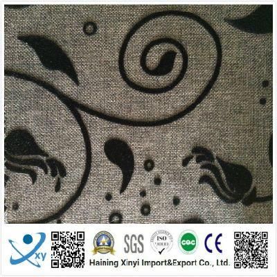 100% Polyester Upholstery Sofa Fabric Flocking Upholstery Fabric