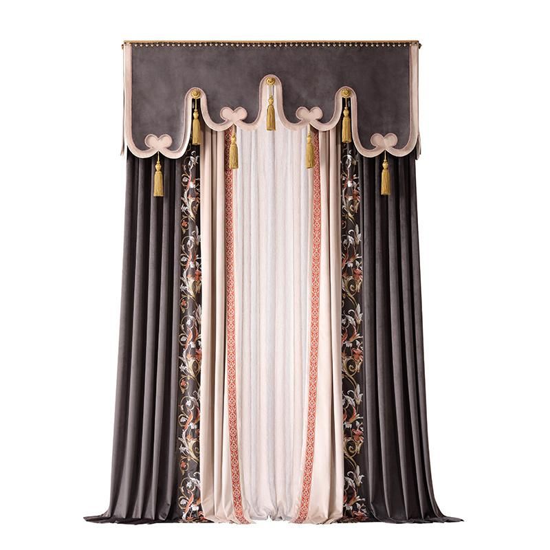 High-End Luxury Blackout Velvet Curtain Fabric Velvet Curtains for Hotel Villa Apartment Bedroom Living Room Velvet Curtain