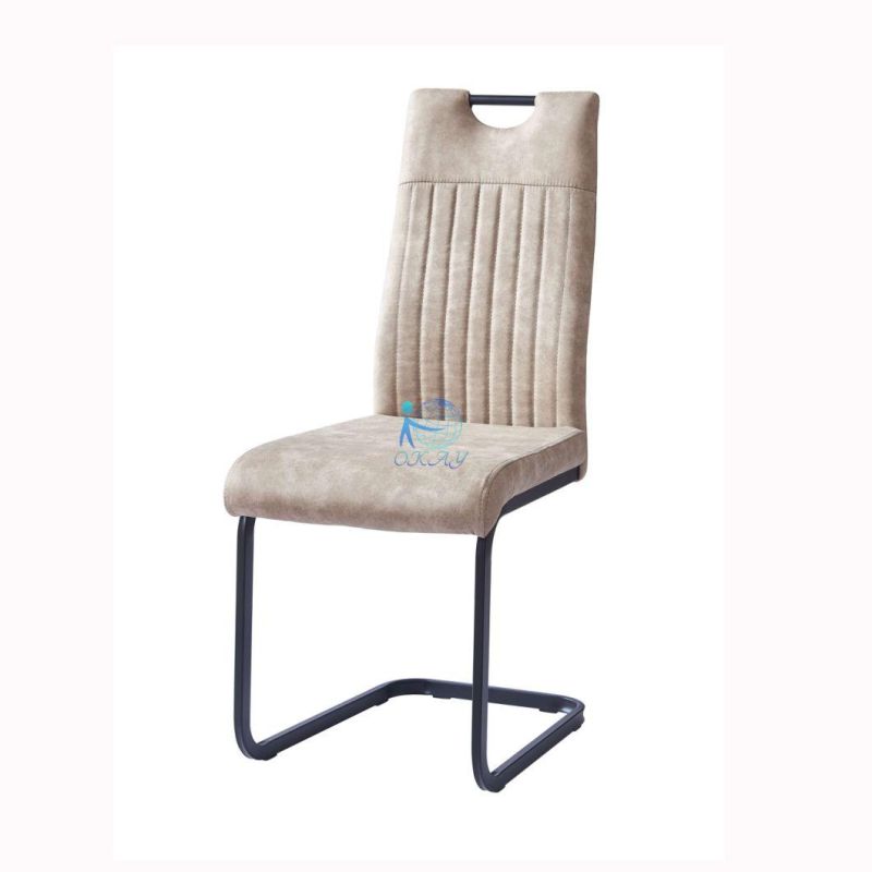 Modern Nordic Dining Chair with Metal Frame Black Legs restaurant Chair