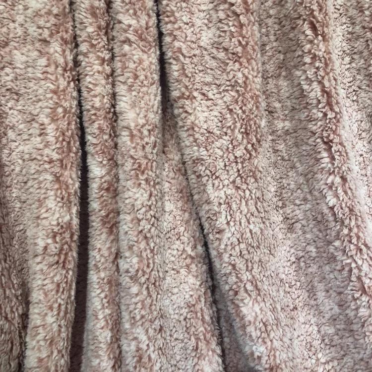 100% Polyester Super Soft Blush Melange Sherpa Sofa Bedding Blanket