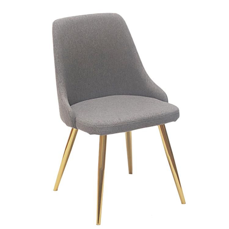 Factory Modern High Quality Custom Metal Leg Fabric Velvet Chair Dining Room