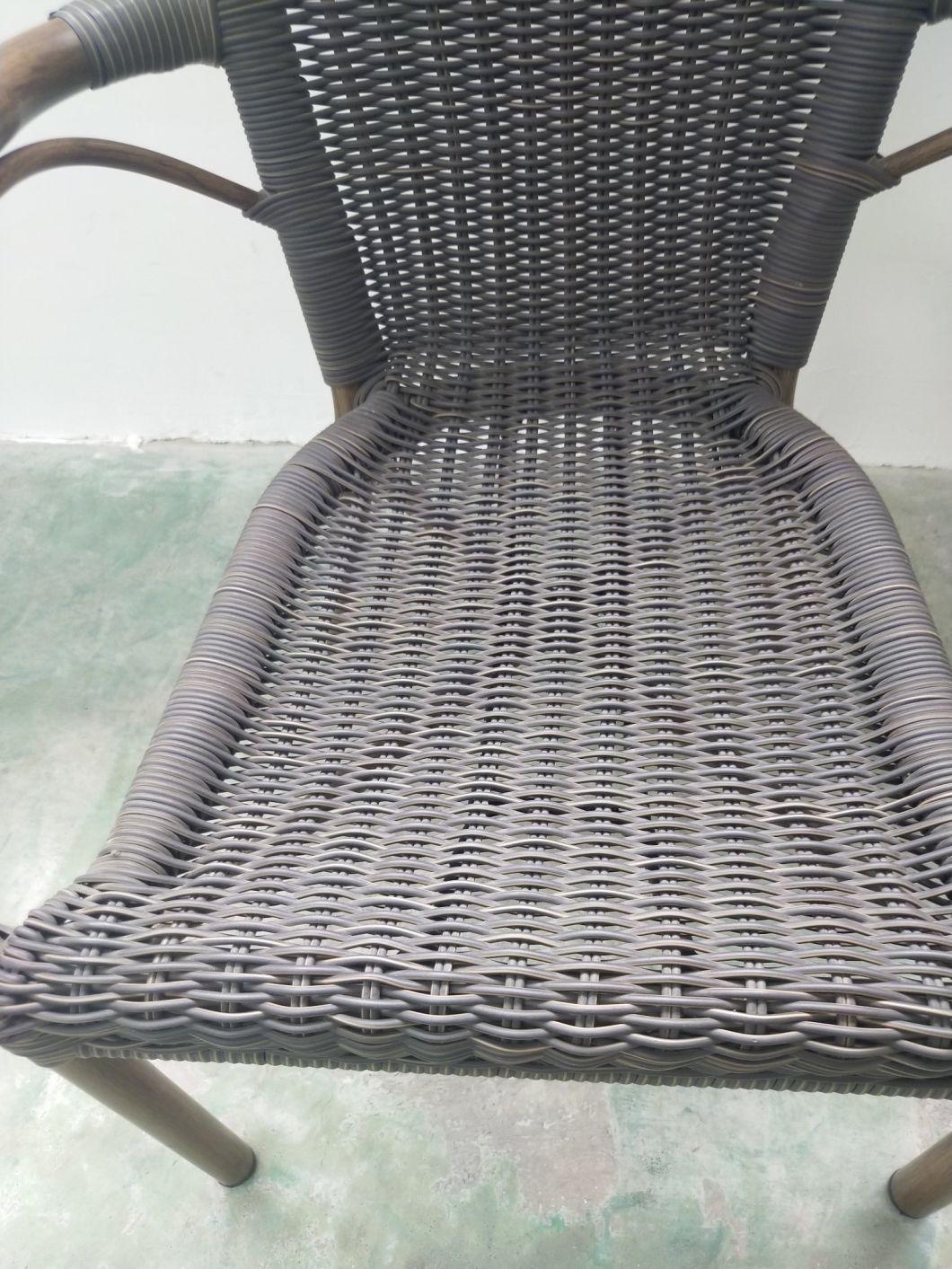 Outdoor Weather Resistance PE Rattan Aluminum Outdoor Chair for Restaurant Cafe with Patent Certificate