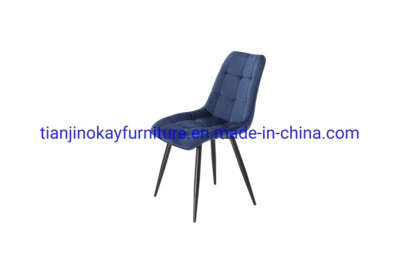 Selling Fashion Dining Furniture Simple Design Metal Legs PU Leather Dining Chairs for Sale