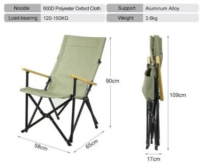 Outdoor Aluminium Chair Portable Collapsible Camping Folding Fishing Beach Chair