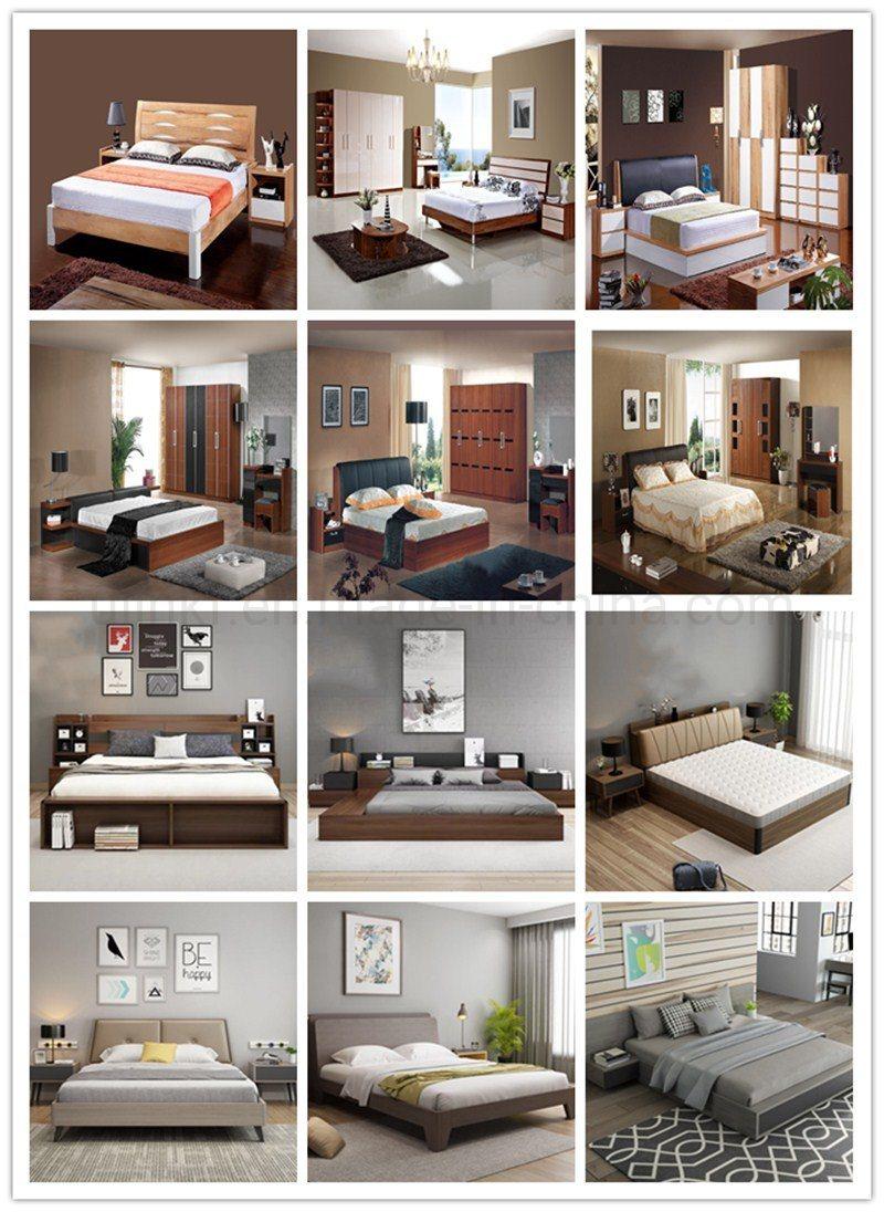 Modern PU Velvet Wooden Material Home Furniture Bedroom Set Queen King Double Storage Beds