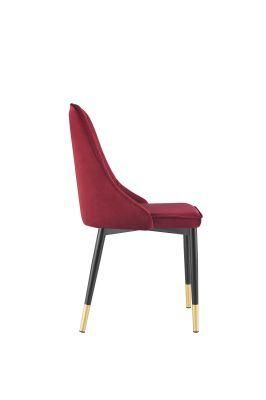 China Wholesale Modern Home Furniture Restaurant Velvet Upholstered Dining Chairs for UK Market