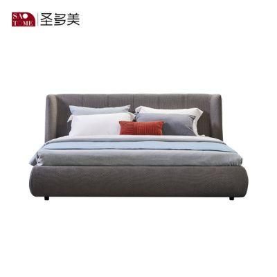 Grey Customized Modern Wooden Home Furniture Adult Bed