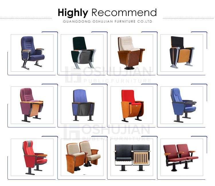 Lecture Room Furniture Auditorium Customized Standard Seat University High School Hall Concert Fabric Wooden Folding Auditorium Chair