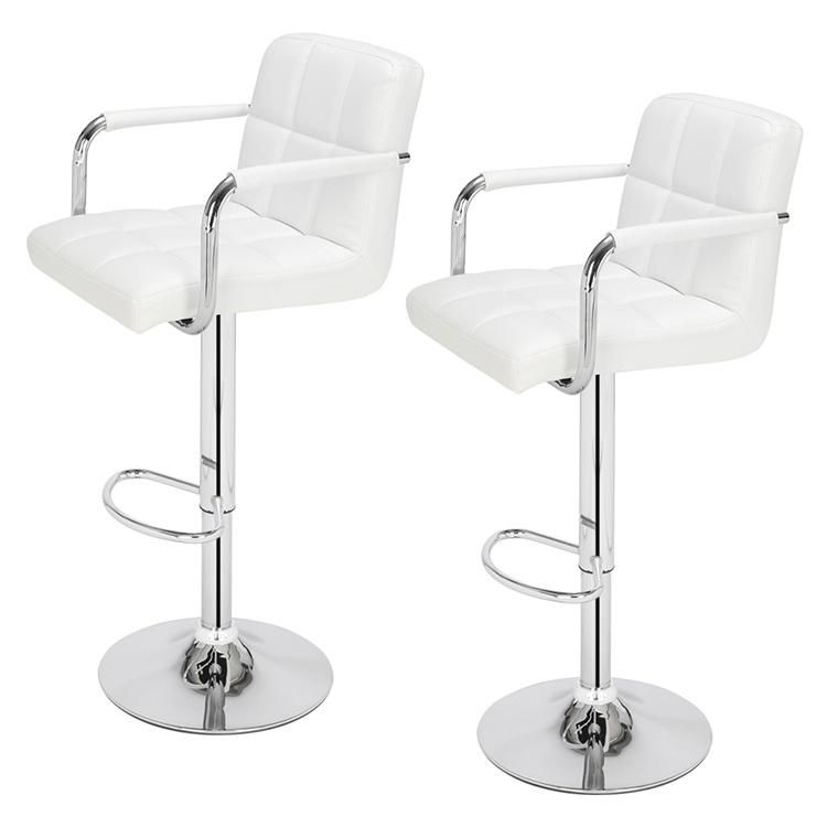 PU Seat High Chair Plastic Modern White Leather Contemporary Bar Stools Made in China