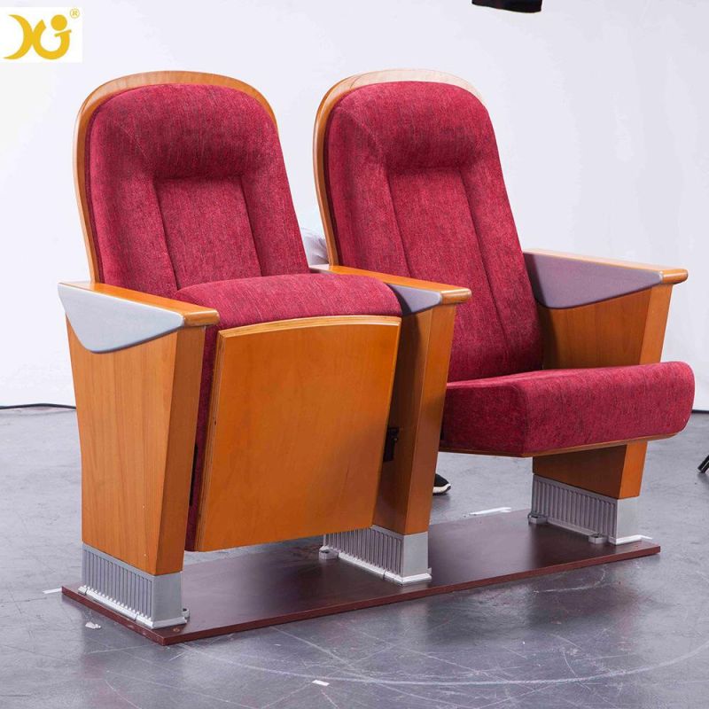 Hot Sale Fabric Conference Chair Lecture Hall Auditorium Seat School Chair with Aluminium Leg