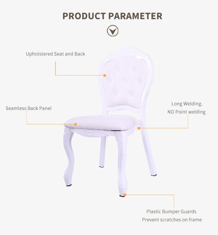 Wedding Furniture White Fabric Upholstered Louis Xvi Chair