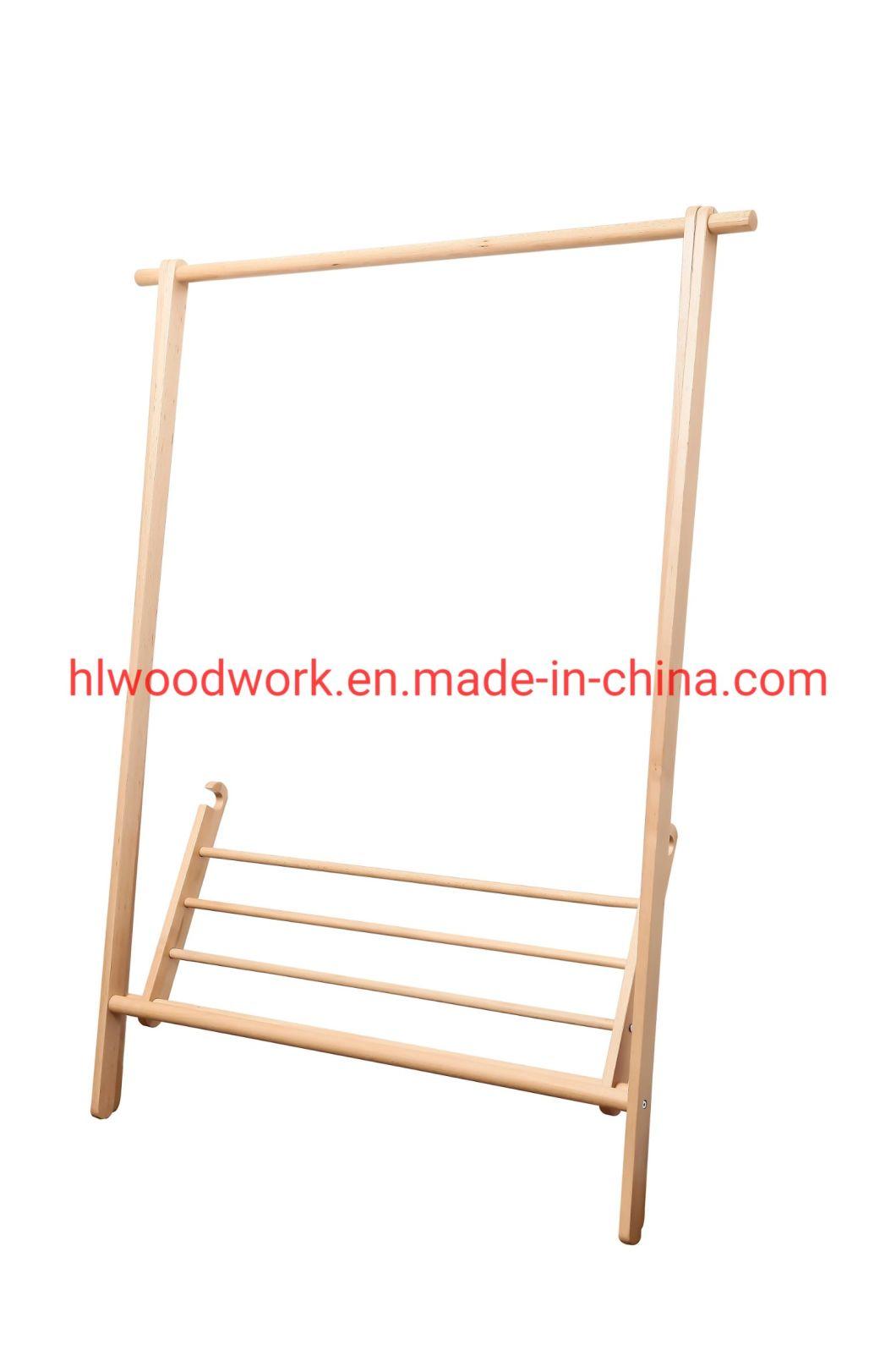 Beech Wood Stand Coat Rack Stand Hanger Foyer Furniture Fence Style Living Room Coat Rack Entrance Hall Furniture