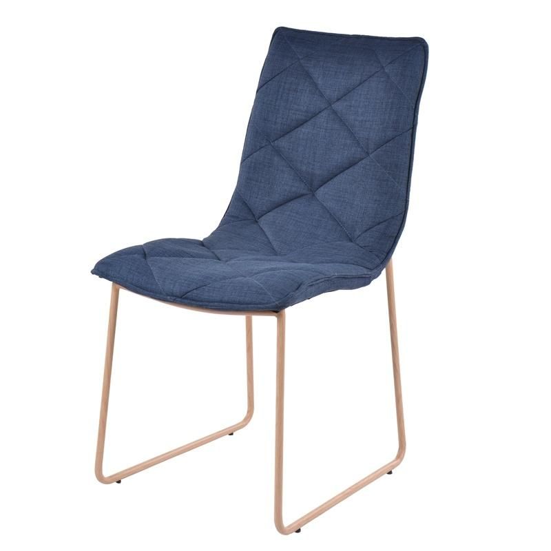 Home Fabric Room Leisure Square Diamond Grain Back Dining Chair