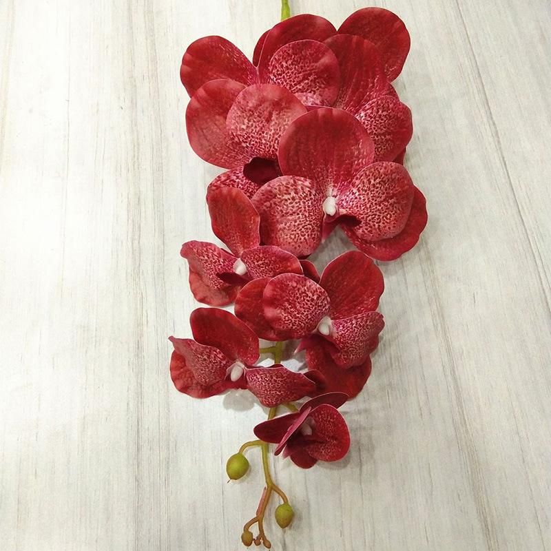 Wholesale Fabric Vanda Orchid Single Artificial Orchids Flower for Weddig Decoration