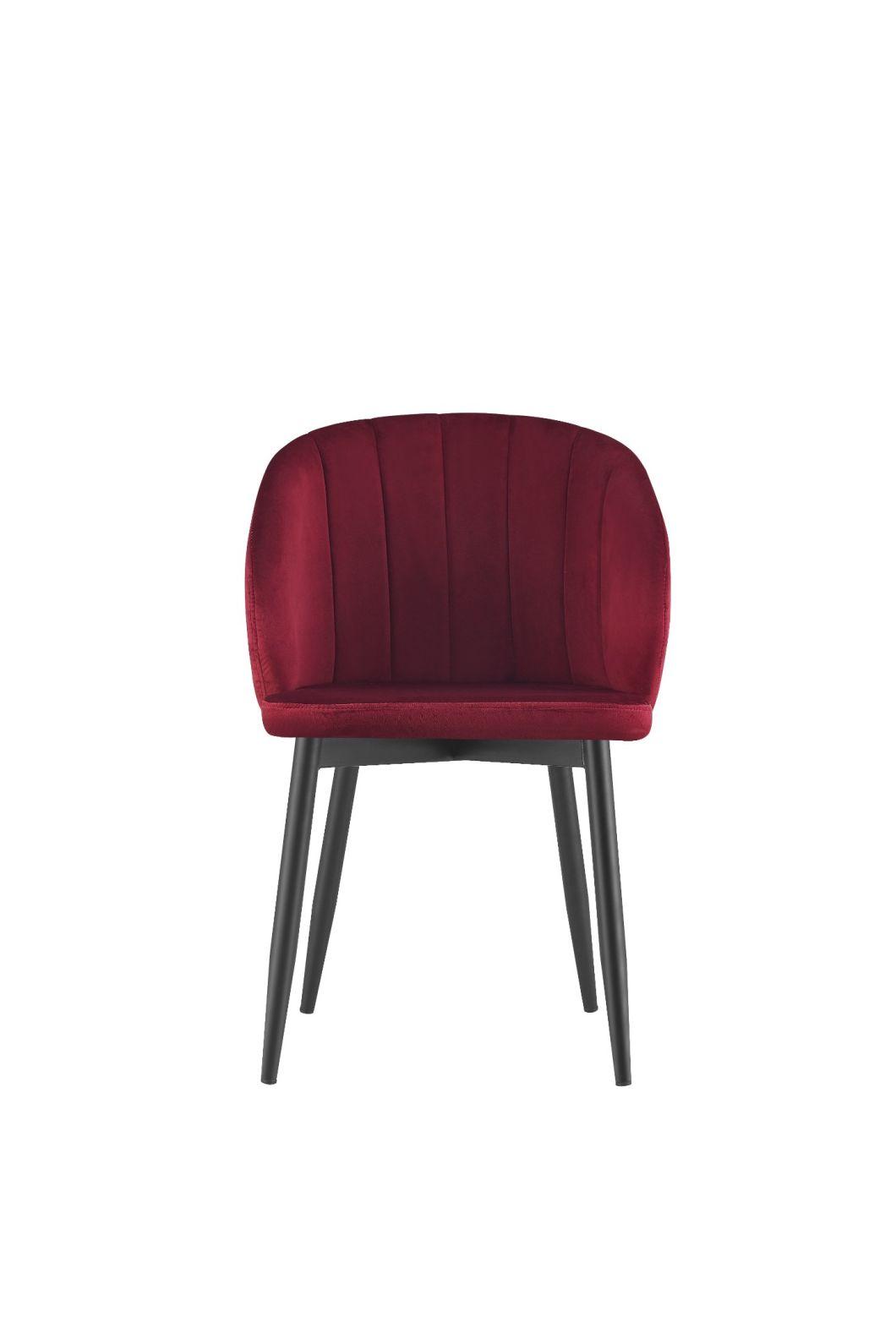 2021 New Design Modern Style Restaurant Hotel Velvet Fabric Many Color Metal Legs Room Dining Chairs