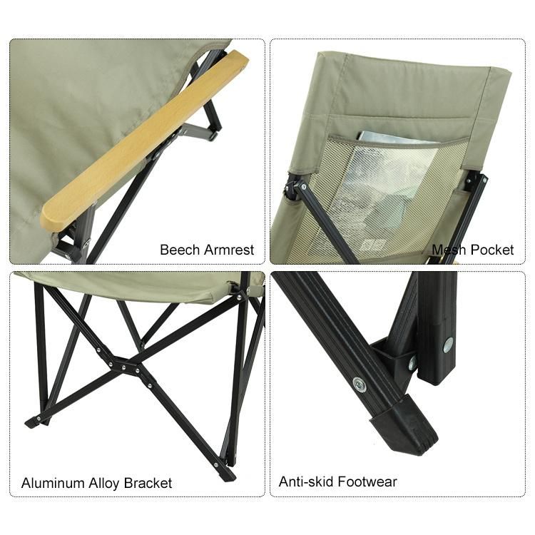 Aluminium Chair Portable Collapsible Camping Folding Fishing Beach Chair