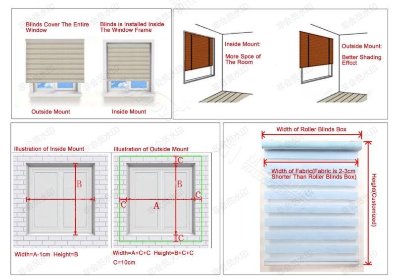 Durable Blackout Shading Window Blinds Vertical Blind Zebra Fabric for Window