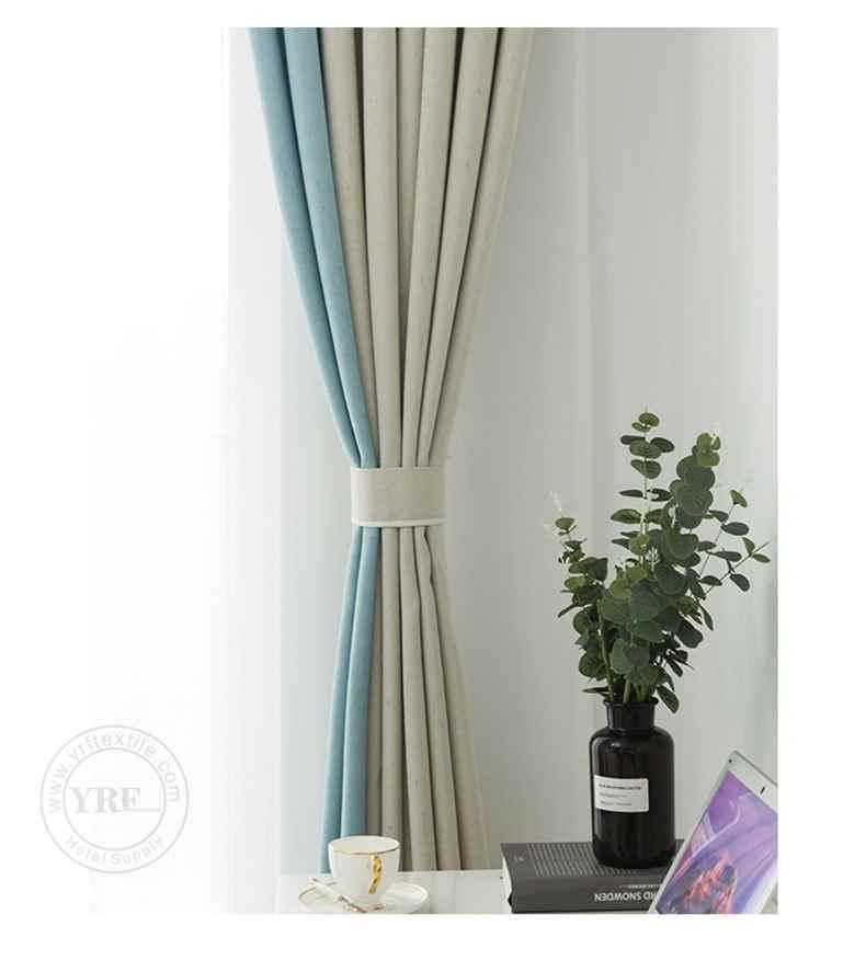 China Factory Supply Natural Linen High Density Curtain Fabric Roller Blinds for Apartment