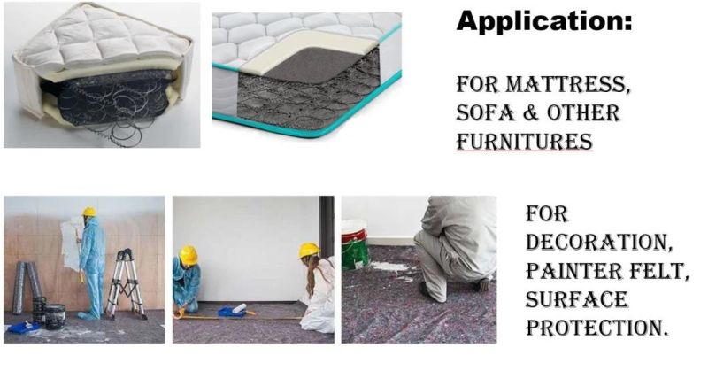 Eco-Friendly Waterproof Painter Cover Fleece Felt Fabric Protecting Floor