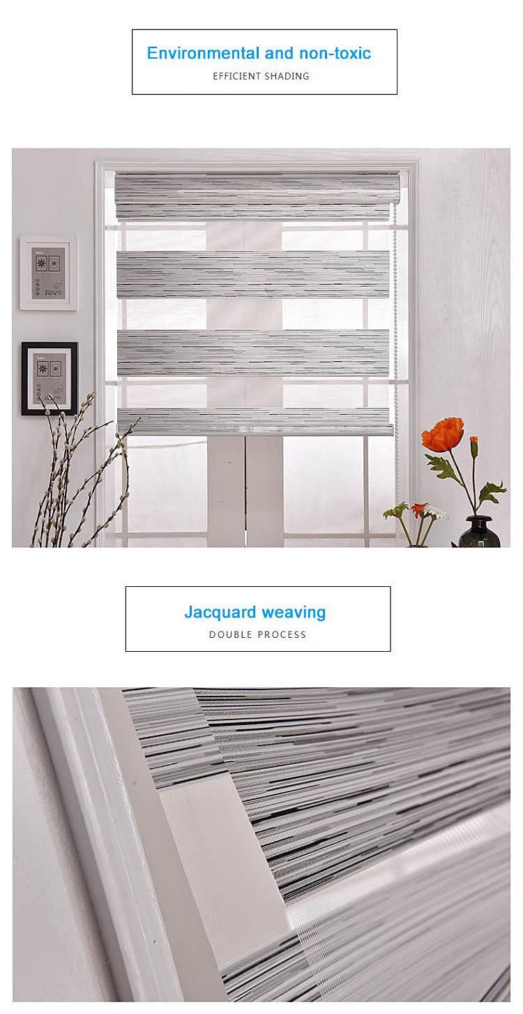 Soft Smooth Fabric Roller Windows Blinds Zebra Roller Blinds