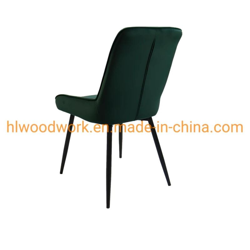 Hot Sale Modern Design Arm Metal Dinner Velvet Leisure Fabric Dining Room Sillas Upholstered Dining Chair Hotel Metal Restaurant Dining Banquet Event Chair