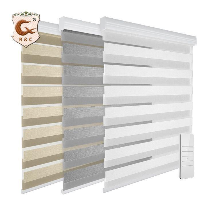 Hot Sale Motor Control Wholesale New Design Good Quality Motorized Zebra Blind Low Price High Shading