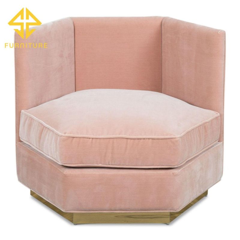 China Manufacturer French Style Velvet Fabric Armchair for Hotel Living Room