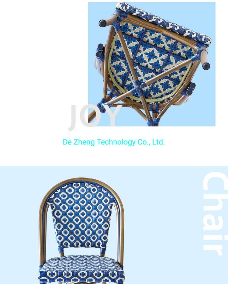 Foshan Supplier Top View Weaving Rope Hotel Restaurant Patios Balcony Outdoor Furniture