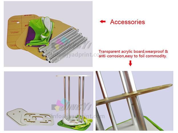 Easy Acrylic shelf Tubbe display Stretch Tension Fabric Counter Podium