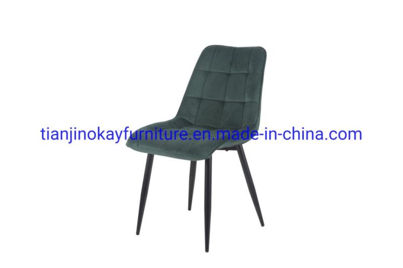 Selling Fashion Dining Furniture Simple Design Metal Legs PU Leather Dining Chairs for Sale