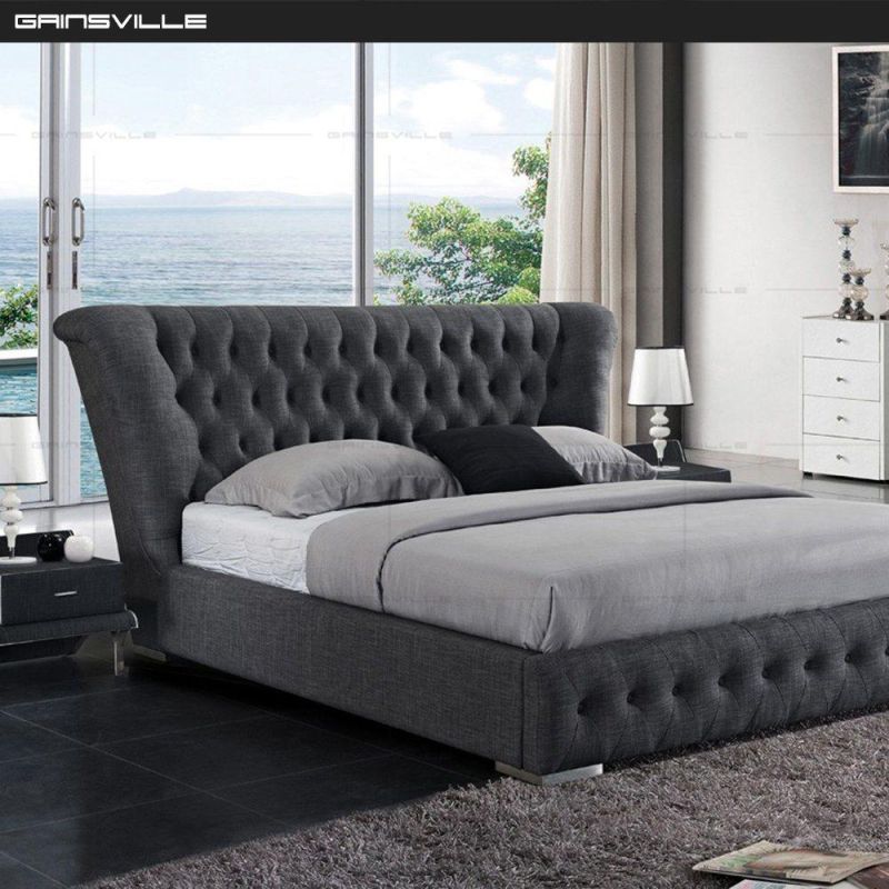 Modern Bedroom Furniture Upholstered Bed Fabric Bed King Size Bed Gc1632