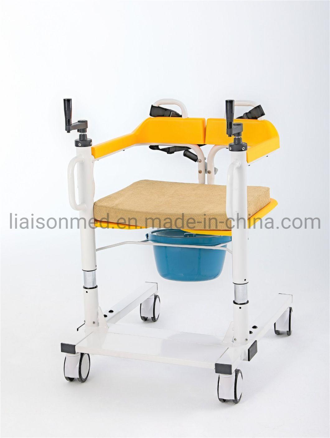 Mn-Ywj001 Moving Stainless Steel Transfer Lift Chair for Elderly