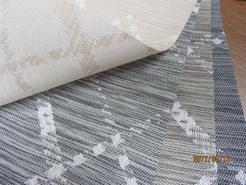 Jacquard Solar Shade Fabric, Jacquard Solar Shading Fabric, Solar 75% Blackout Blinds in Linen Curtain Fabric Jacquard, White Coating Blackout Sunscreen Roller