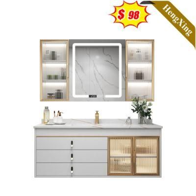 Best Quality Home Bathroom Furniture Basin Floor Mounted Bathroom Cabinet Vanity with Mirror (UL-22BT054)