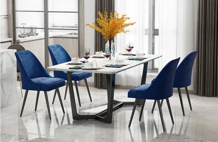 Dining Room Furniture Modern Wholesale Fabric Dining Chair Price with Golden Legs