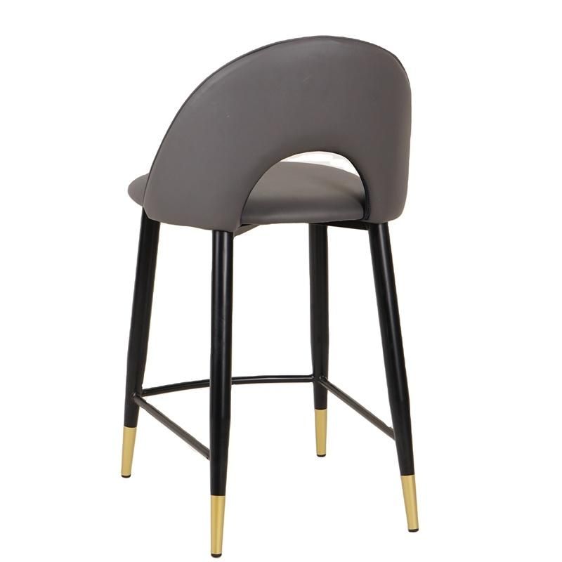 Wholesale High Quality Durable Counter Industrial Velvet Fabric Cafe Kitchen High Bar Stools Chair