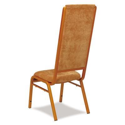 Modern Wooden Like Metal Velvet Upholstered Hotel Dining Chair