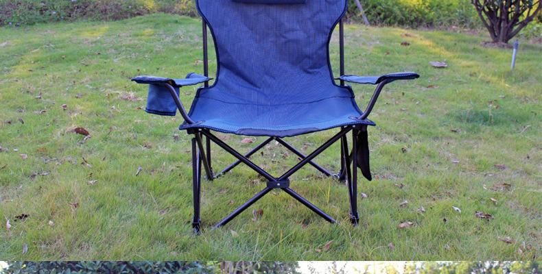 Sitting and Lying Dual-Purpose Folding Chair Outdoor Leisure Folding Recliner Portable Camping Fishing Chair Lunch Chair