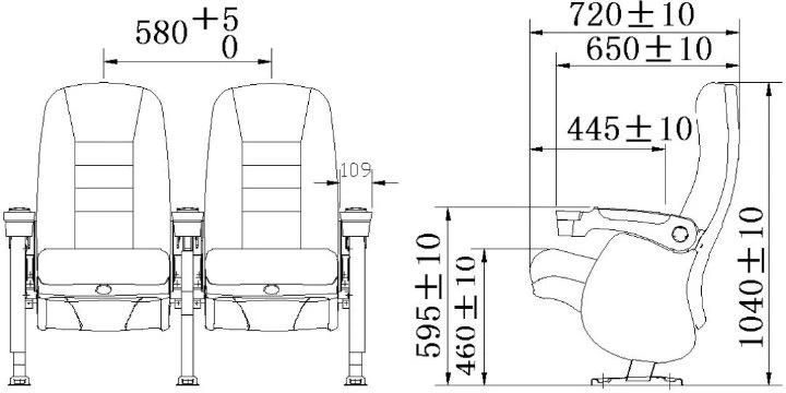 Plastic Public Auditorium School Student Public Movie Theater Cinema Seating