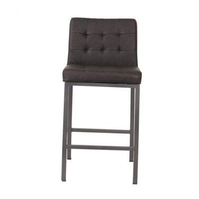 Hot Sale Metal Frame Bar Stools High Quality Steel Bar Chairs with Leather Seat