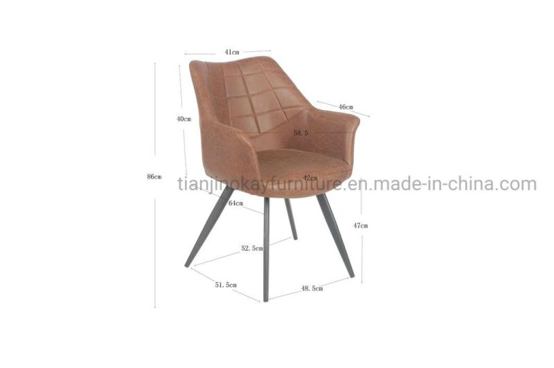 Okay Furniture High Quality Home Restaurant Furniture New Design Coffee Hotel Leisure Upholstered Velvet Fabric Dining Room Chair