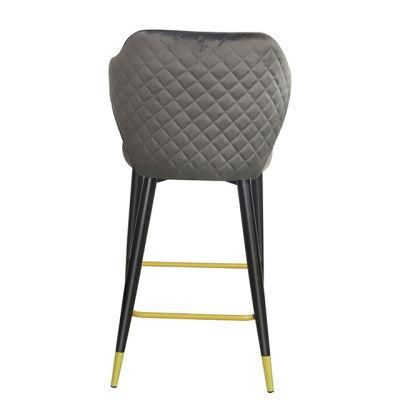 American Modern Deluxe Bar Chair Velvet Fabric Chair