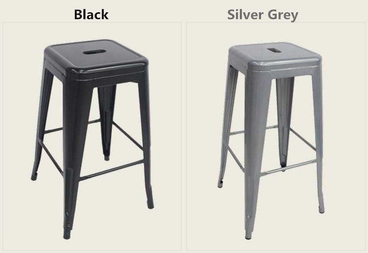 Restaurant Furniture Retro Metal Cafe Stools High Counter Bar Stool for Dining