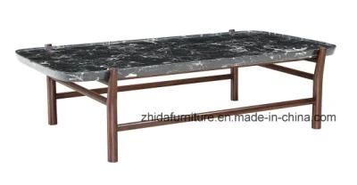 Modern Rectangle Black Marble Top Coffee Table