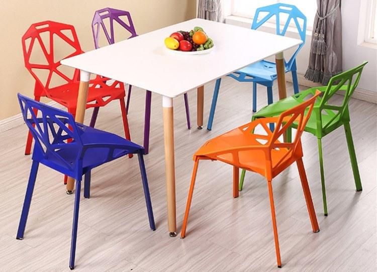 Outdoor Armless Plastic Stacking Visitor Chair Plastic Scandinavian Living Room Chair Durable Restaurant Dining Chairs