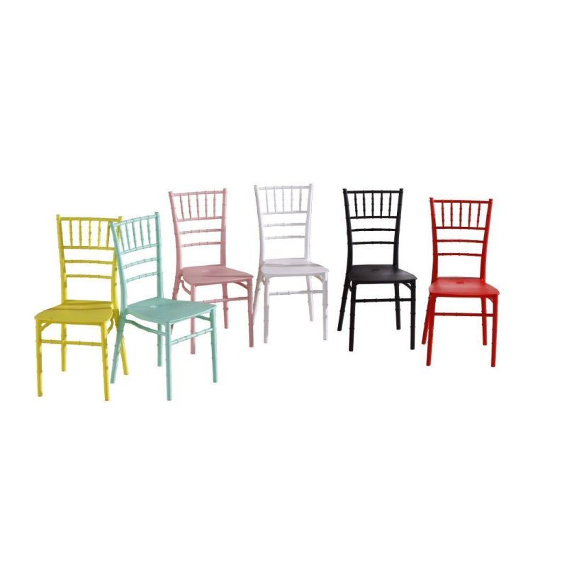 Wholesale Cheap PP Chiavari Tiffany Bamboo Chair Plastic Party Rental Chair