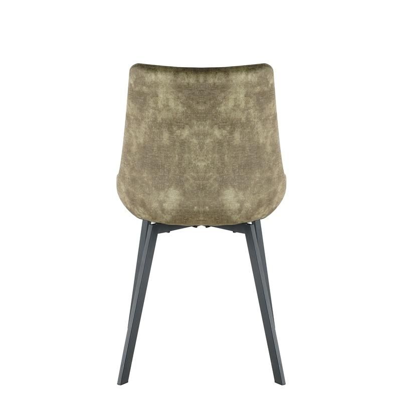 Hot Sales Wholesale Modern Designer Upholstered Fabric Luxury Dining Room Chairs with Metal Leg