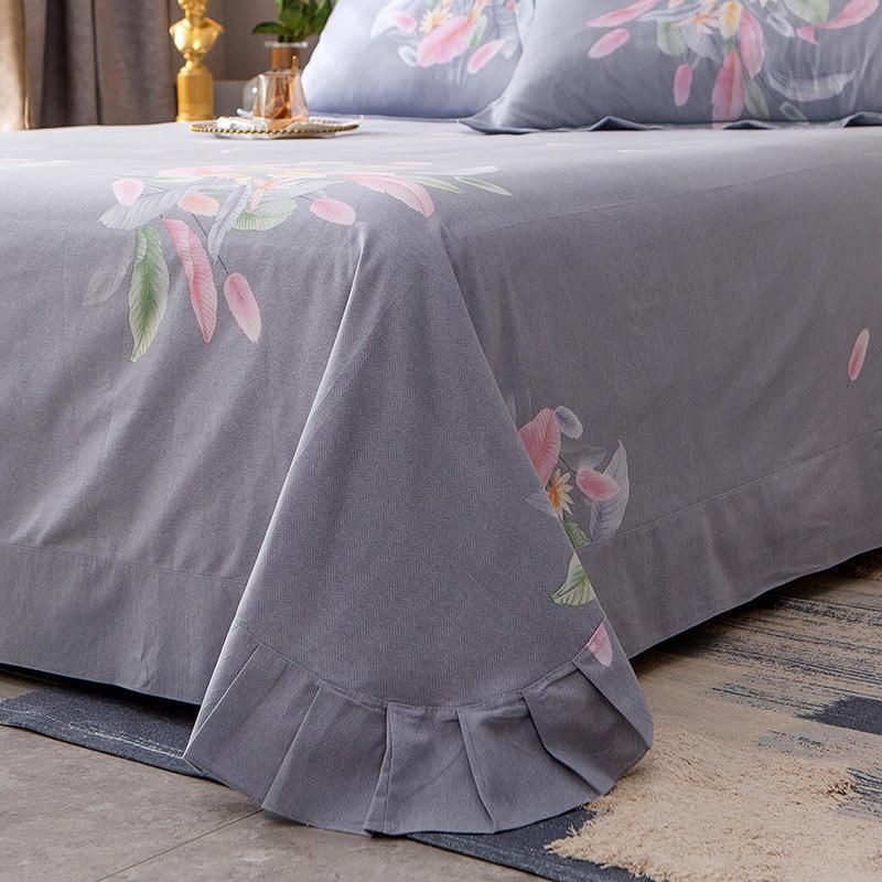 Luxury High Quality Bedding Set Cotton Brushed Fabric Comfortable for 4PCS King Bed